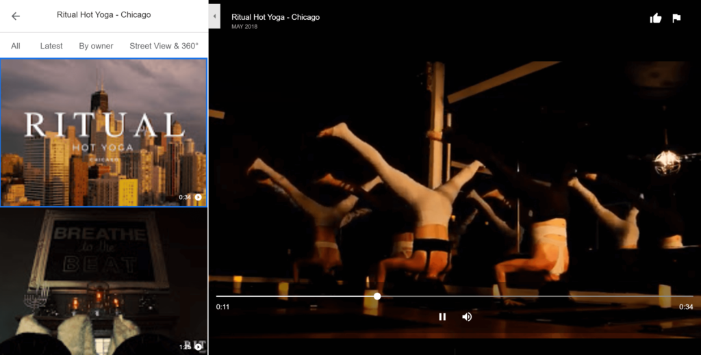 Exemplo de vídeo de introdução do Google Meu Negócio