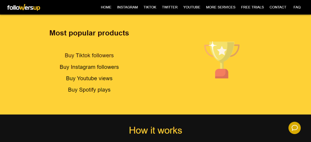Followersup - seğirme izleyici botları
