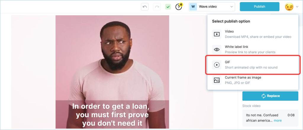 Jak wyeksportować mem GIF