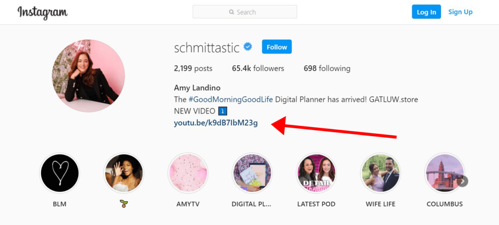 Instagramバイオのリンク