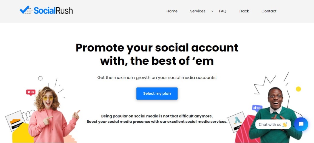 SocialRush - Acheter des vues Facebook