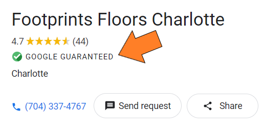 Exemple de badge de garantie Google