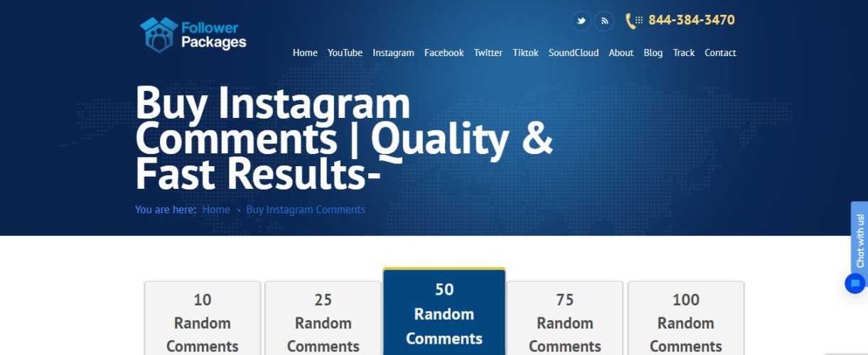 FollowerPackages - 购买自定义 Instagram 评论