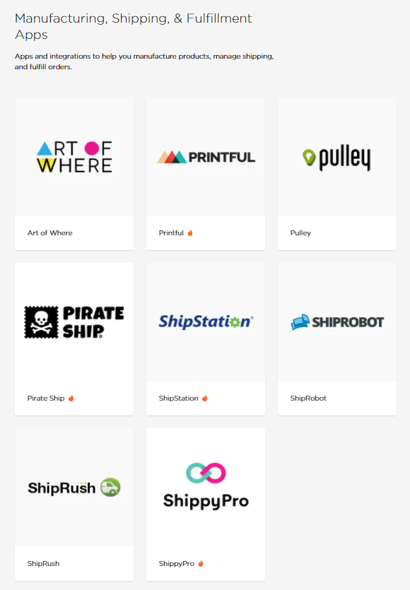 Приложения для производства, доставки и исполнения