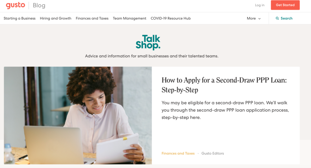 bloguri de afaceri mici - gusto