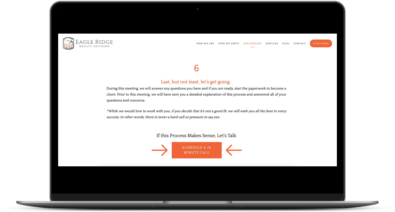 strona internetowa doradcy finansowego przykład cta eagle ridge doradcy majątkowi