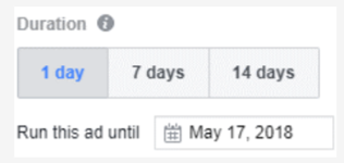 ustaw czas trwania doładowania