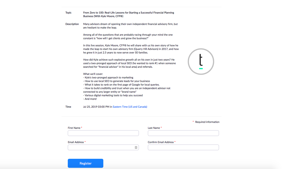 Rejestracja na webinar