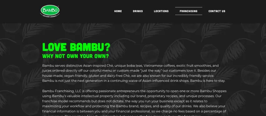 franchise de thé à bulles