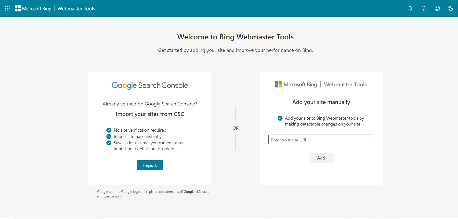 قم بتثبيت أداة Bing webmaster
