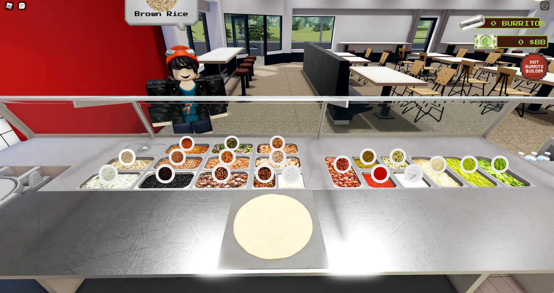 Contoh Chipotle Pembuat Burrito Roblox yang dibuat menggunakan pendengaran sosial