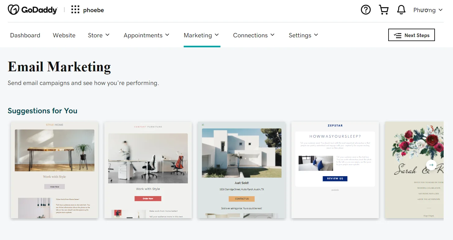 Shopify مقابل GoDaddy للتسويق عبر البريد الإلكتروني