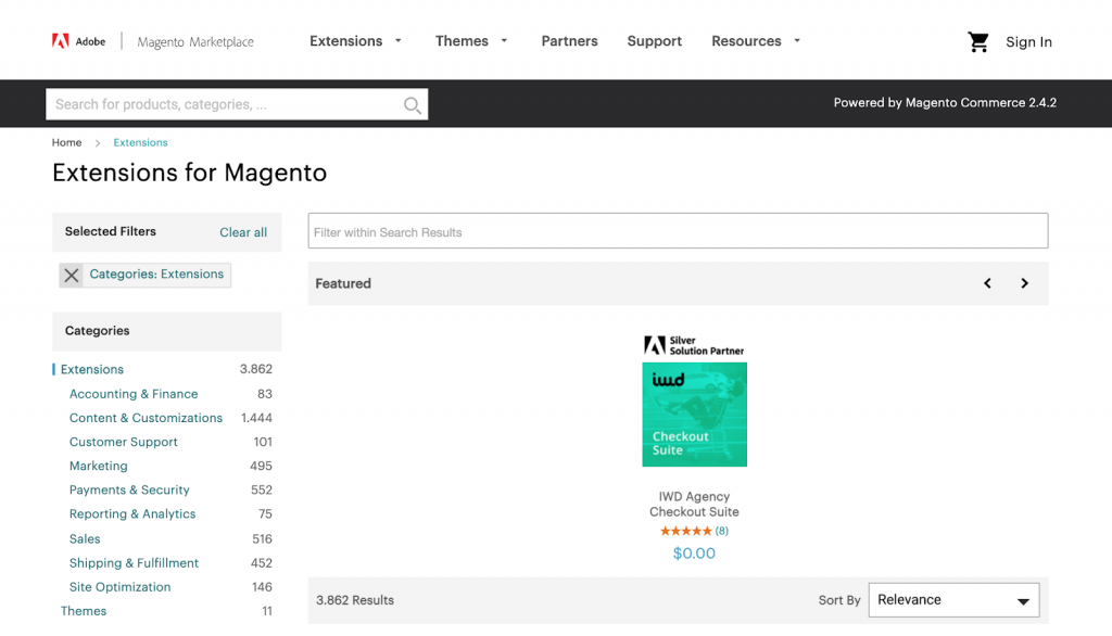 Revisão do Magento 2.0: mercado Magento
