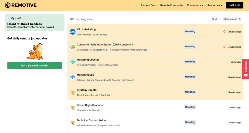 Empleos de marketing remoto: eliminar