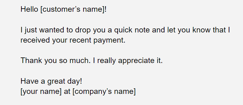 Спасибо вам за ваш платеж