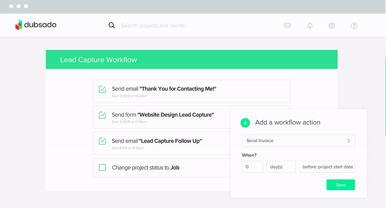 logiciel de gestion client - dubsado