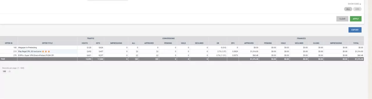 Auszahlungsergebnisse