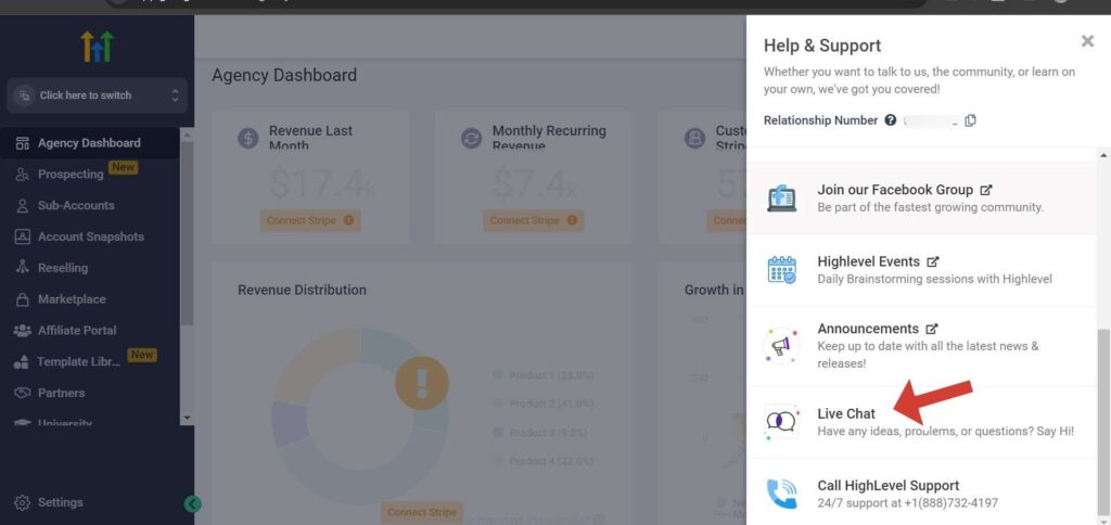 ハイレベルなライブチャット