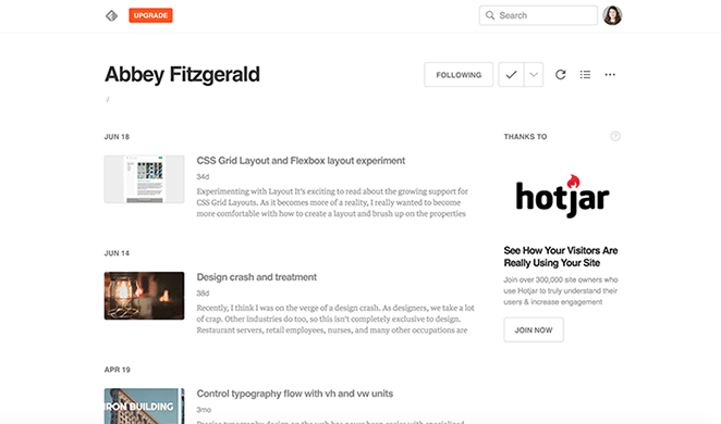 เลย์เอาต์โดยมู่เล่ เพิ่มประสิทธิภาพฟีด RSS ภาพหน้าจอของฟีด Abbey