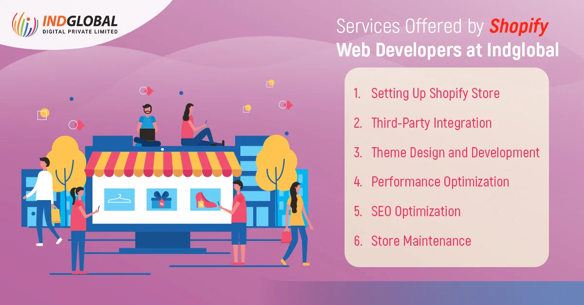 Servicii oferite de dezvoltatorii web Shopify la Indglobal