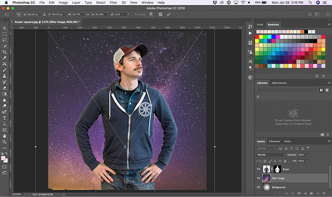 飛輪佈局雙曝光教程模板下載位置填充圖像