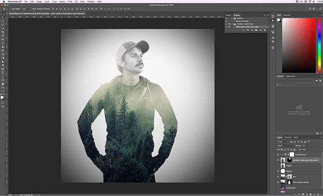 雙重曝光效果photoshop後