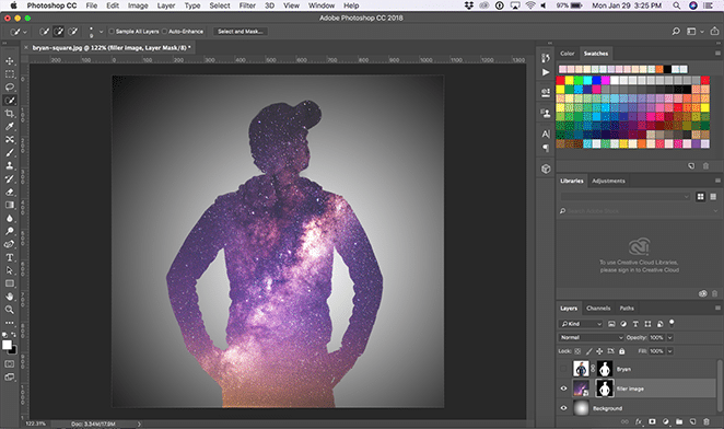 飛輪版面雙曝光教程模板下載剪貼蒙版