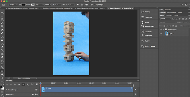 diseño por flywheel cinemagraph cómo tutorial editar línea de tiempo