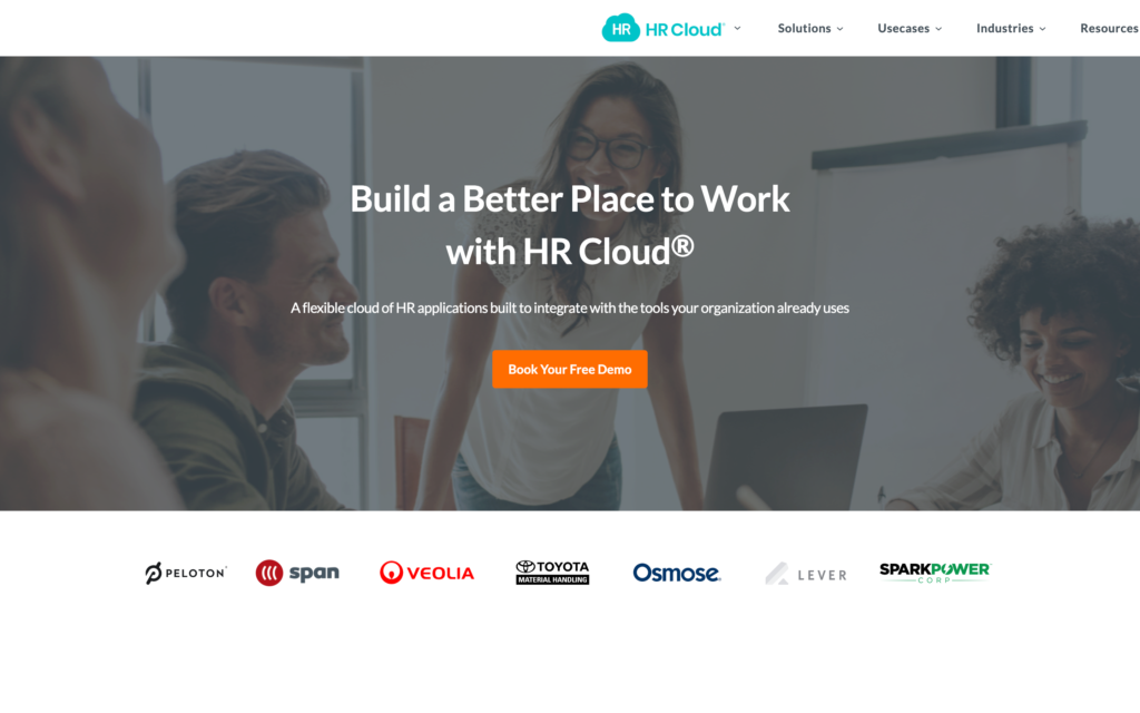 Скриншот веб-страницы HR Cloud