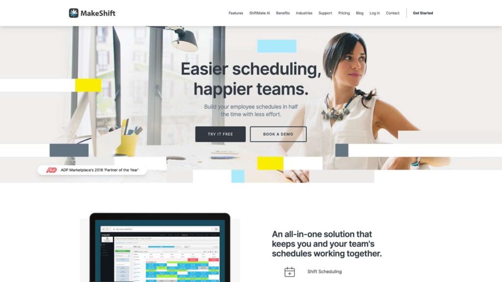 Ein Screenshot der MakeShift-Website