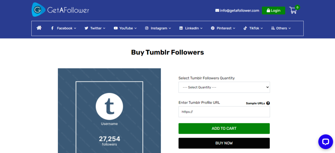 GetAFollower - 텀블러 팔로워 구매