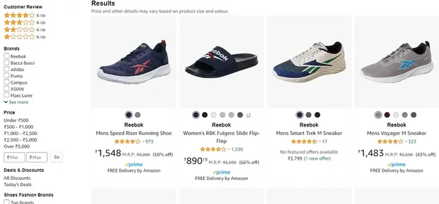 reebok amazon