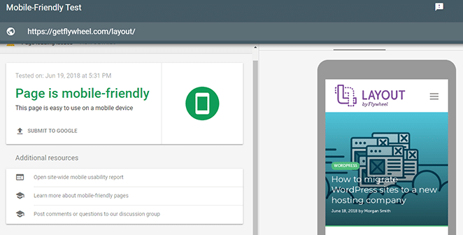diseño por volante cómo optimizar sus páginas web para obtener una clasificación más alta prueba de página web compatible con dispositivos móviles de Google