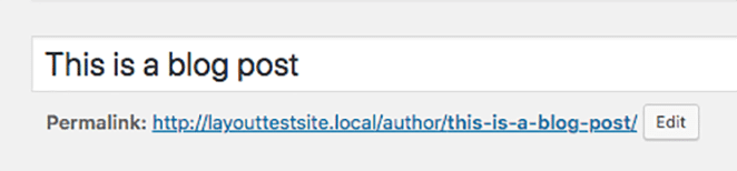 configurações de estrutura personalizada no painel do wordpress ao criar uma estrutura de permalink do cliente definida para exibição de nome de postagem na guia de postagem no painel
