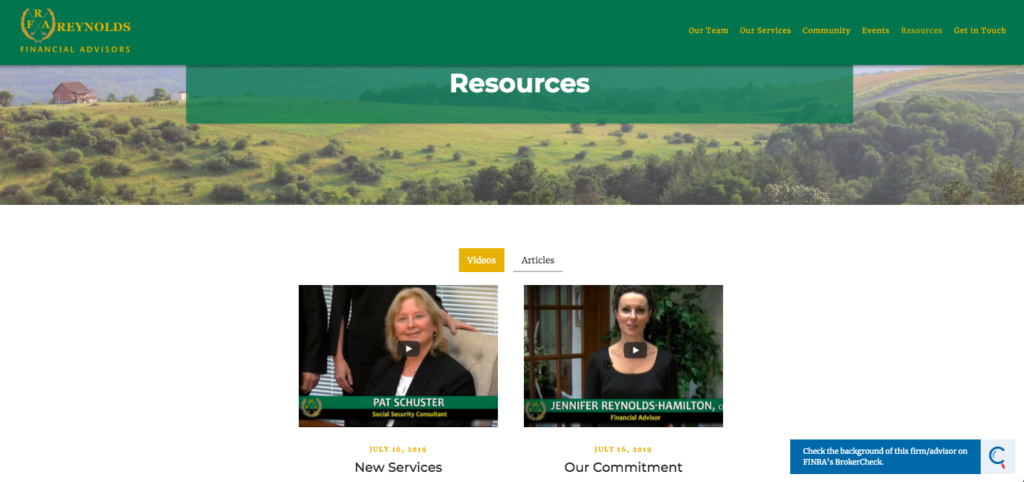 Ressources financières Reynolds