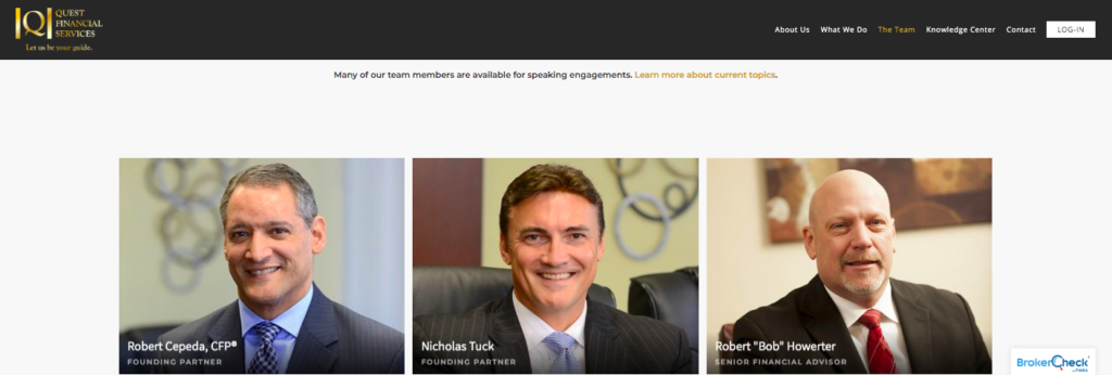 Équipe des services financiers de Quest