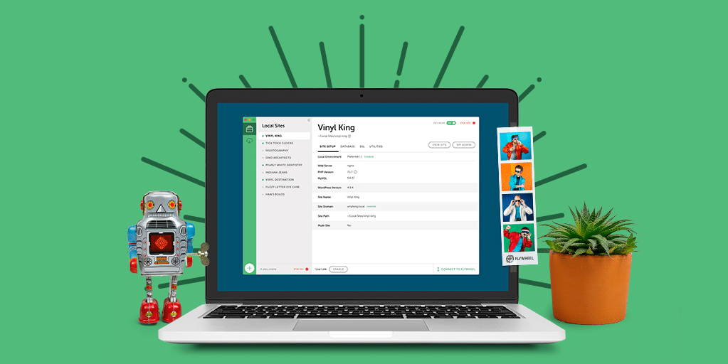 Une capture d'écran de Local par Flywheel