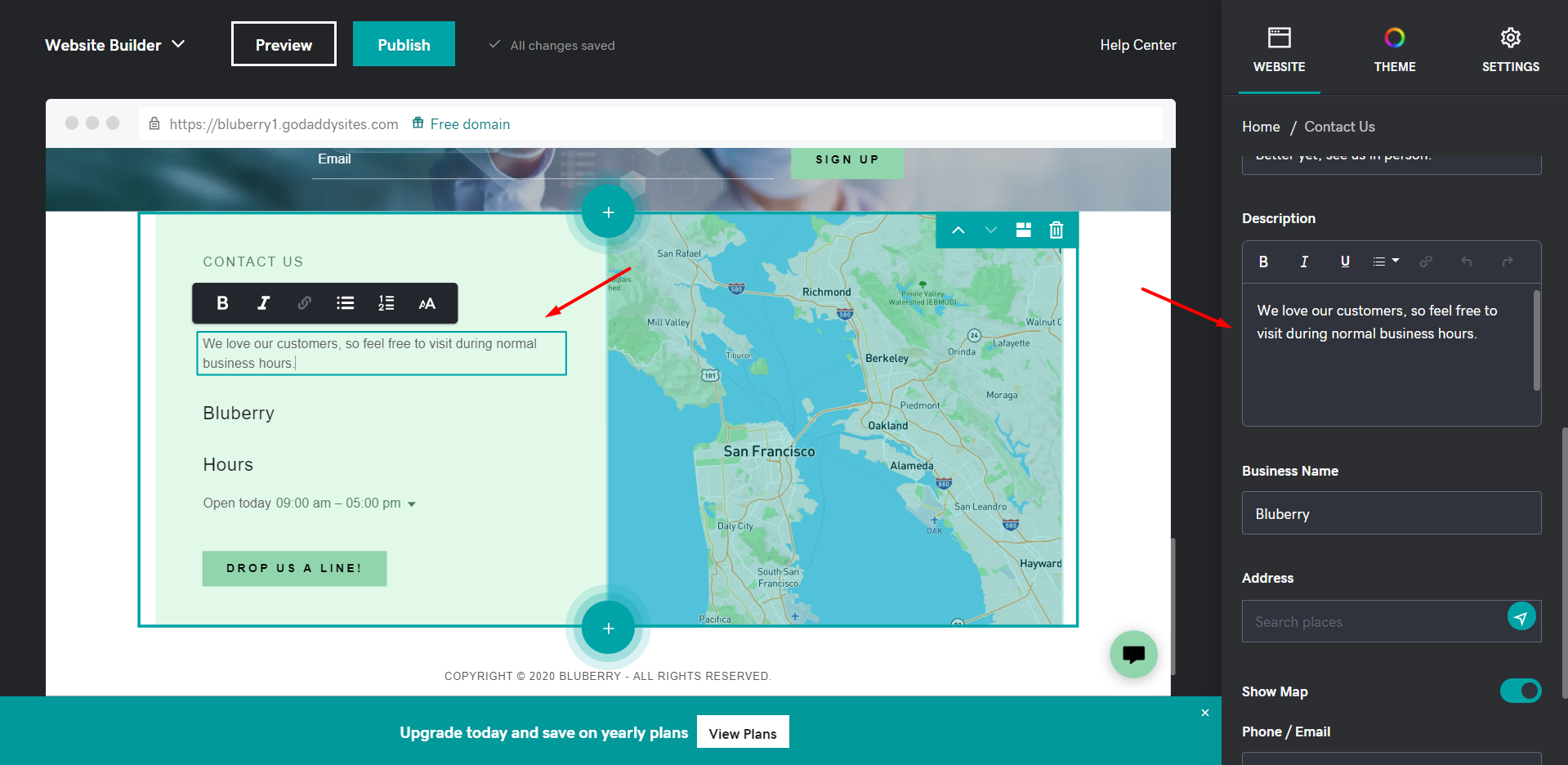 Panel de control de comercio electrónico de GoDaddy