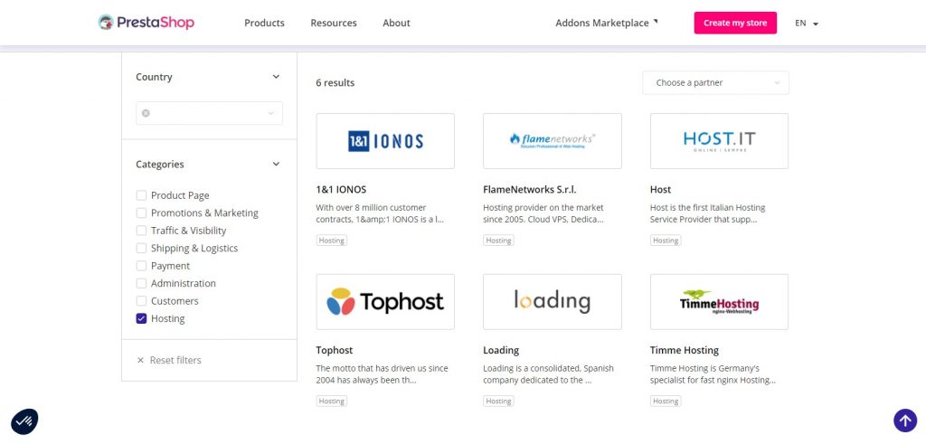 Mitra hosting web PrestaShop (OpenCart vs PrestaShop)