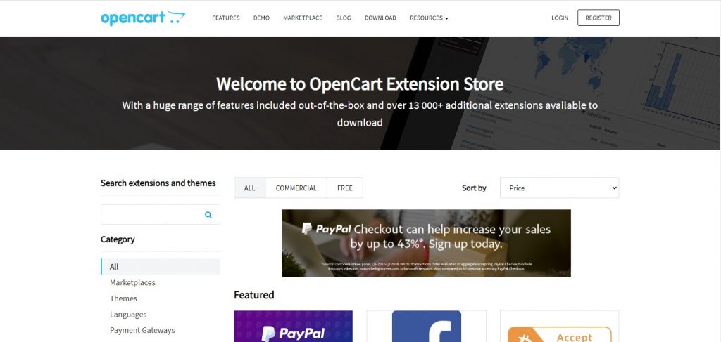 Ekstensi OpenCart (OpenCart vs PrestaShop)