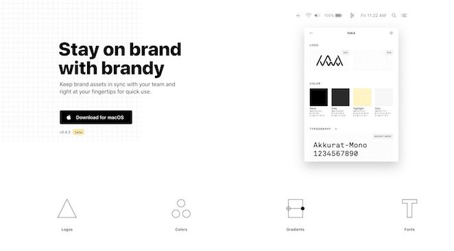 Сайт Brandy с четким призывом к действию