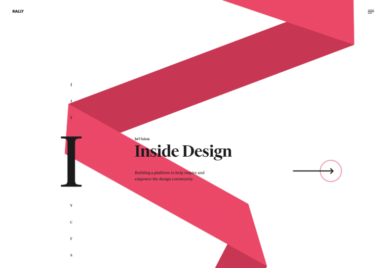 สกรีนช็อตของเว็บไซต์ที่มีริบบิ้นสีชมพูร้อยเป็นเกลียวในแนวตั้งบนหน้า โดยมีข้อความอยู่ด้านบน