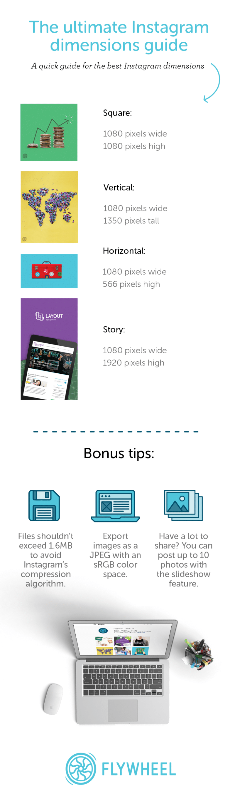 Infografica: dimensioni delle foto di Instagram