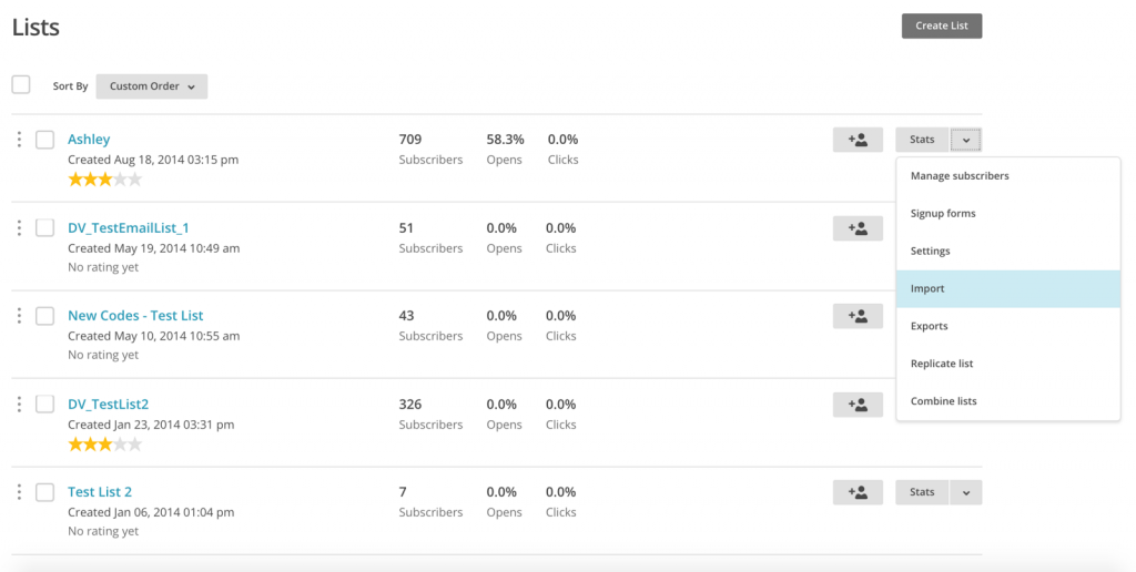 รายการแบ่งกลุ่ม