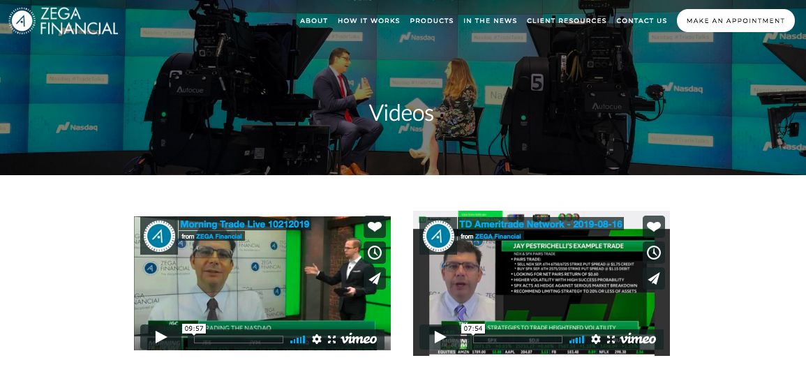 วิดีโอทางการเงินของ Zega