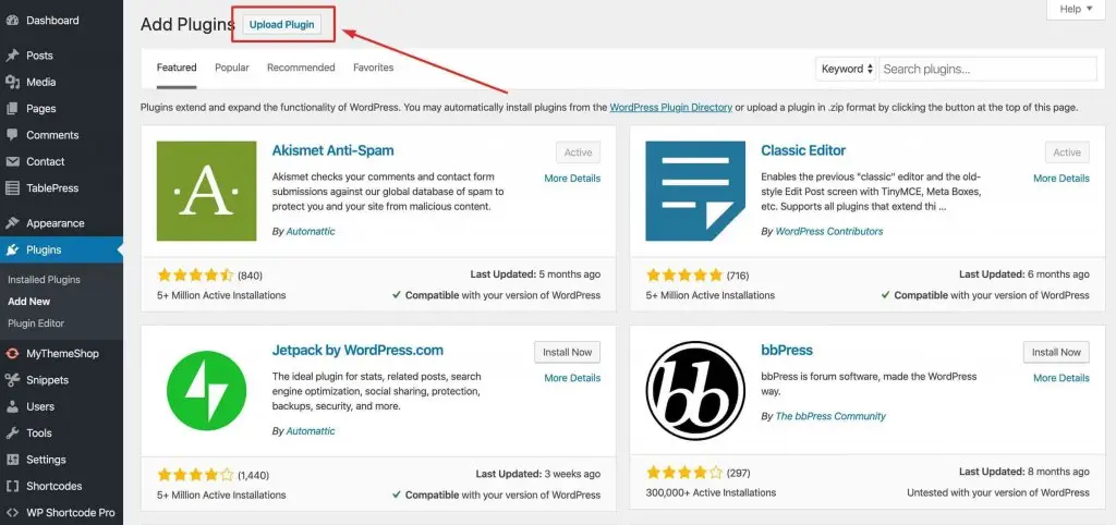 Plugin Install Page, WPRocket