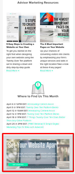時事通訊中的 CTA
