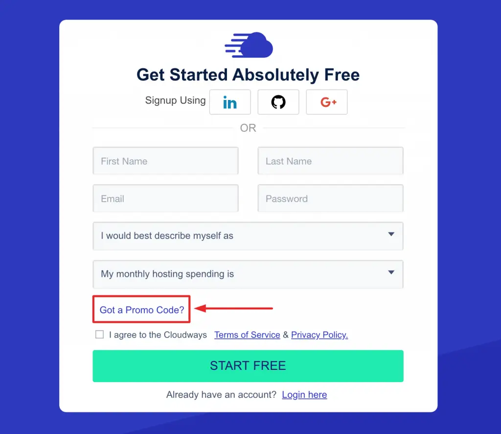 cloudways promo page
