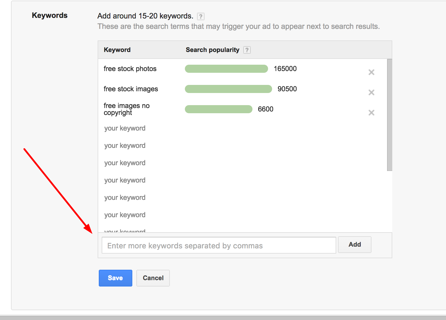 планировщик ключевых слов гугл