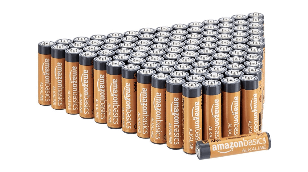 Baterias alcalinas de alto desempenho Amazon Basics 100 Pack AAA